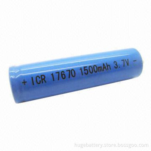 3.7V Icr17670 Lithium Ion Battery
